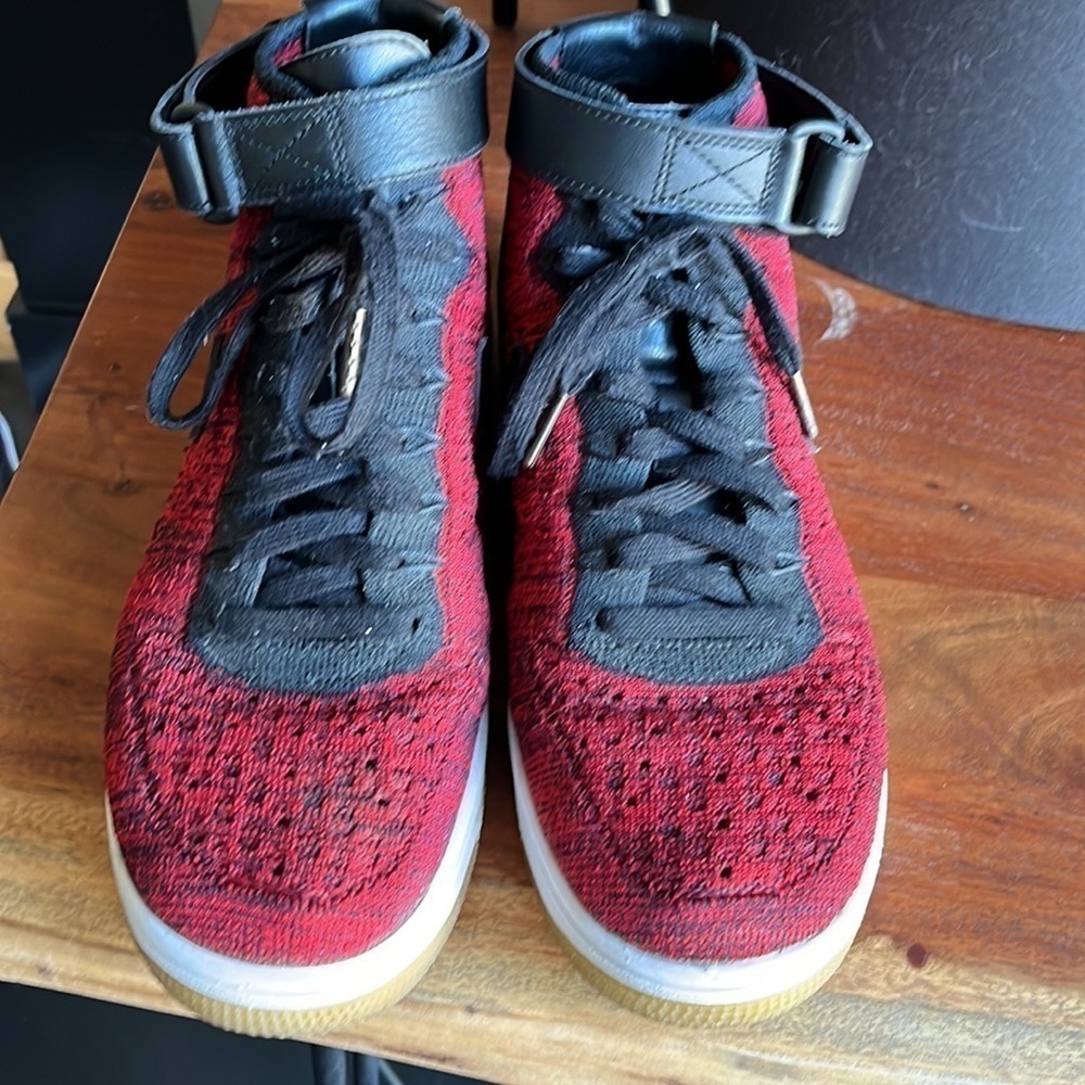 Nike flyknit airforce 1 mid ultra university red/black - Picture 4 of 7